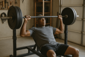 Photo of doing a bench press